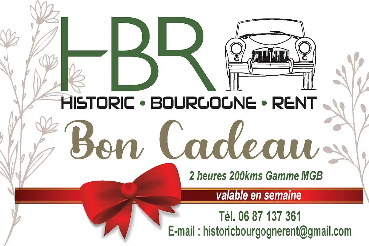Bon cadeau Historic Bourgogne Rent