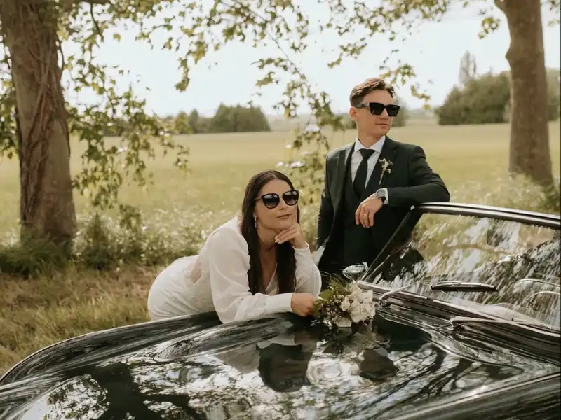 Triumph TR4 Green - Voiture ancienne pour mariage